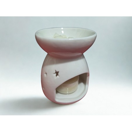 Wax Melt Burner - Stars & Moon - White Ceramic