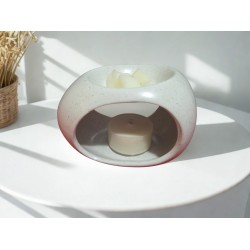 Wax Melt Burner - Oval- White Ceramic