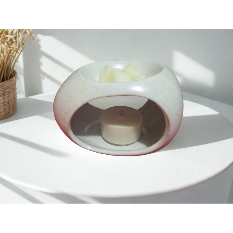 Wax Melt Burner - Oval- White Ceramic
