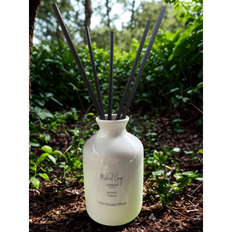 Jasmine & Patchouli 125ml Diffuser Porcelain White