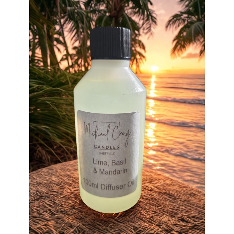 Lime, Basil & Mandarin 100ml Diffuser Oil