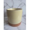 Ceramic Half Glaze Pot - Mustard